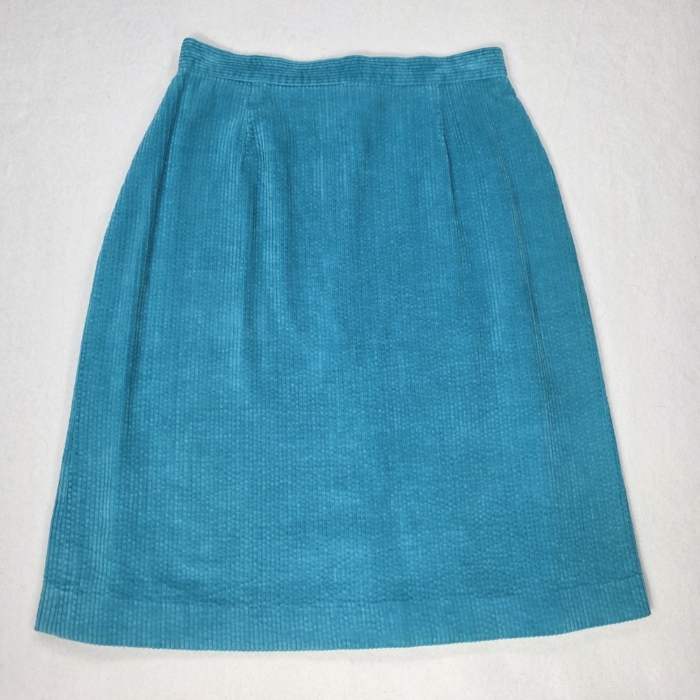 Vintage Perspective Skirt Made In Japan Sz 5 Pink Corduroy Midi A-Line READ!